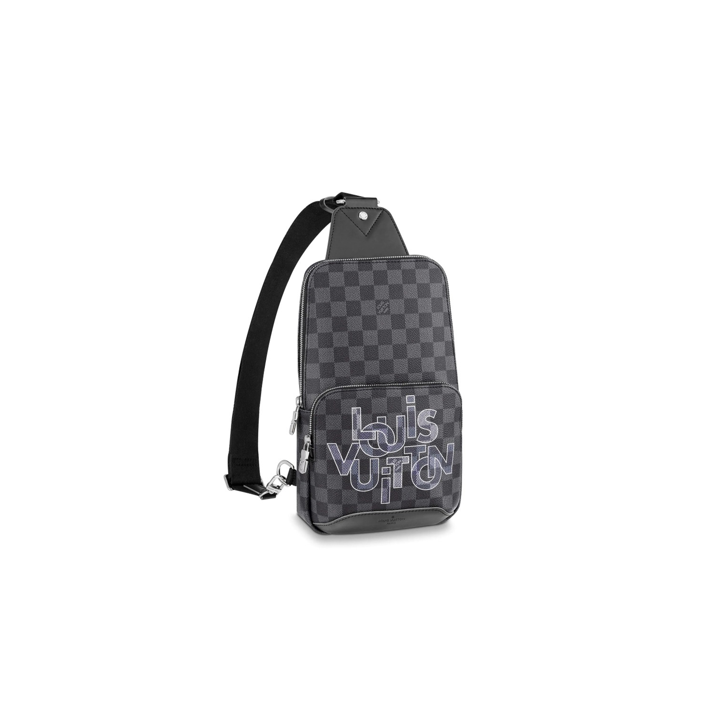 LOUIS VUITTON MASTER AVENUE SLING BAG DAMIER GRAPHITE INTERLINKED LOGO GRIS (31*20*10cm)